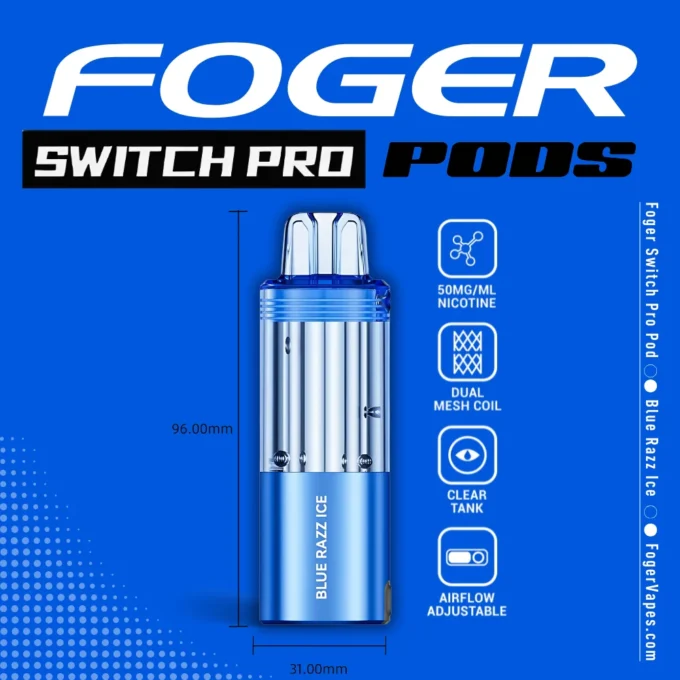 Blue Razz Ice Foger Switch Pro Pod 30K Puffs - Image 2