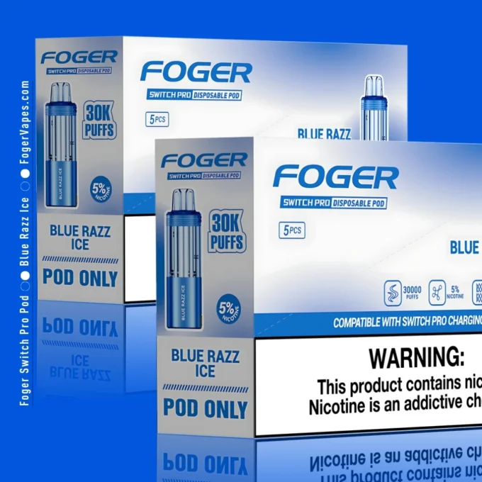 Blue Razz Ice Foger Switch Pro Pod 30K Puffs - Image 4