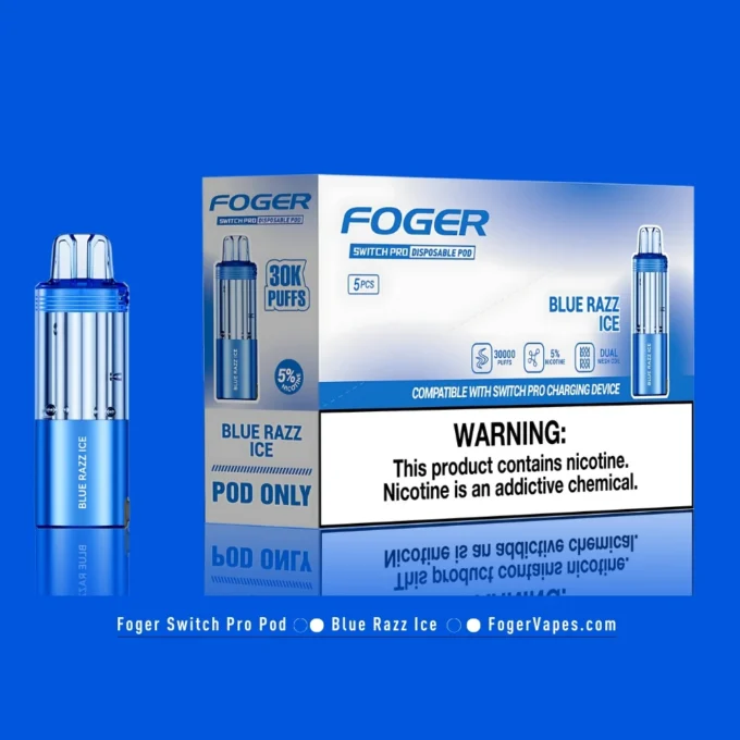 Blue Razz Ice Foger Switch Pro Pod 30K Puffs - Image 3