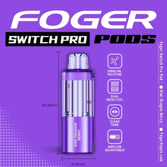Kiwi Dragon Berry Foger Switch Pro Pod 30K Puffs - Image 4