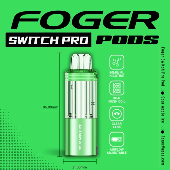 Sour Apple Ice Foger Switch Pro Pod 30K Puffs - Image 4