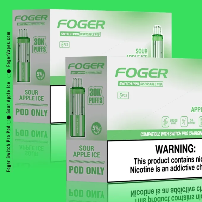 Sour Apple Ice Foger Switch Pro Pod 30K Puffs - Image 2
