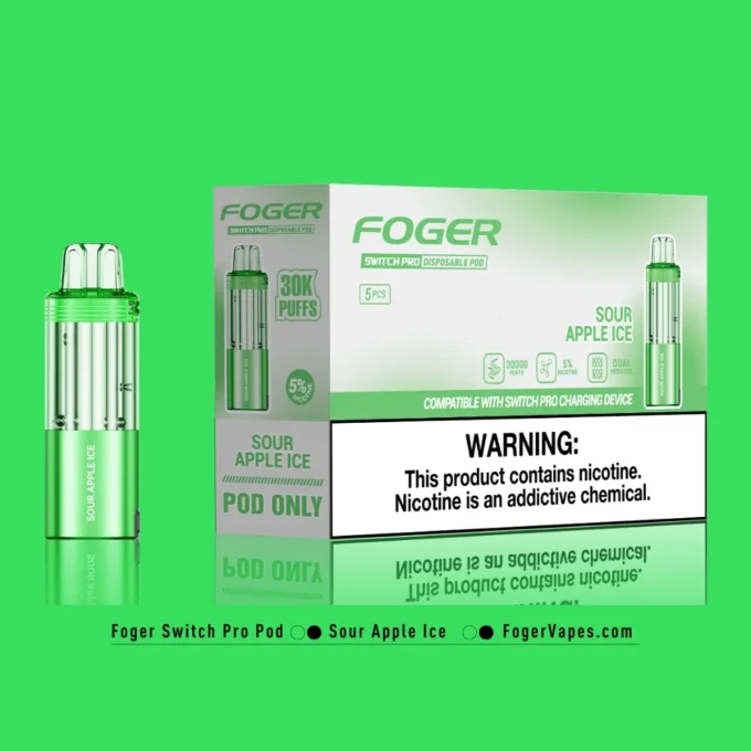 Sour Apple Ice Foger Switch Pro Pod 30K Puffs - Image 3