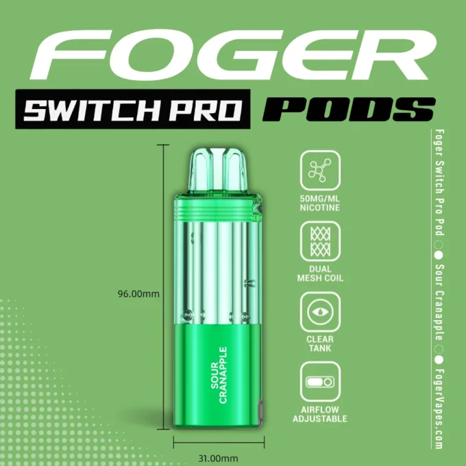 Sour Cranapple Foger Switch Pro Pod 30K Puffs - Image 4