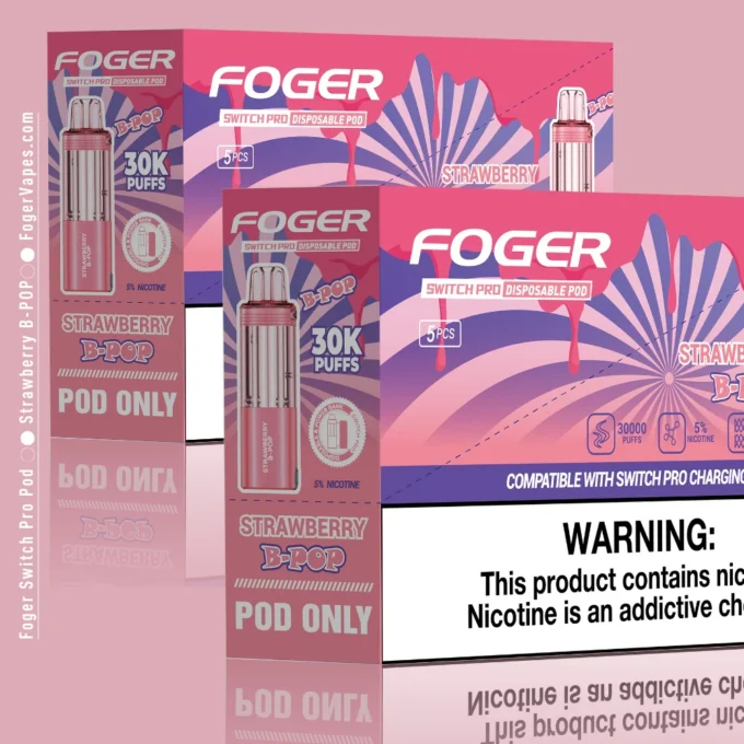Strawberry B-POP Foger Switch Pro Pod 30K Puffs - Image 2