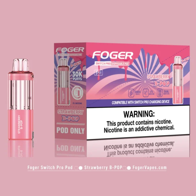 Strawberry B-POP Foger Switch Pro Pod 30K Puffs - Image 3