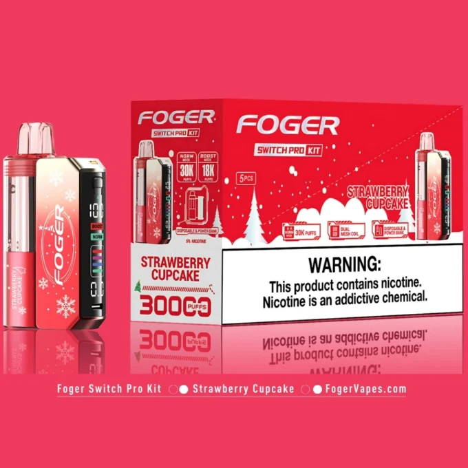 Strawberry Cupcake Foger Switch Pro Kit 30K Puffs - Image 3
