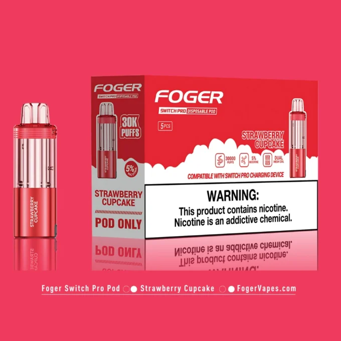 Strawberry Cupcake Foger Switch Pro Pod 30K Puffs - Image 3