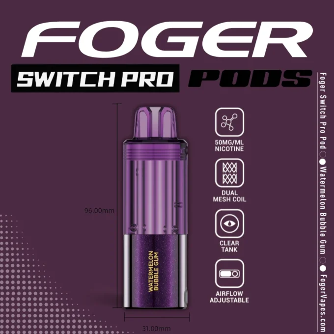 Watermelon Bubble Gum Foger Switch Pro Pod 30K Puffs - Image 4