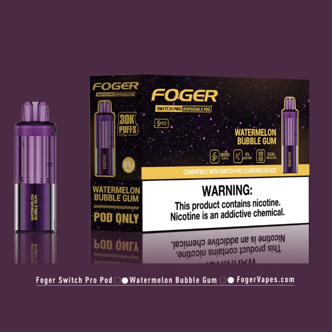 Watermelon Bubble Gum Foger Switch Pro Pod 30K Puffs - Image 3
