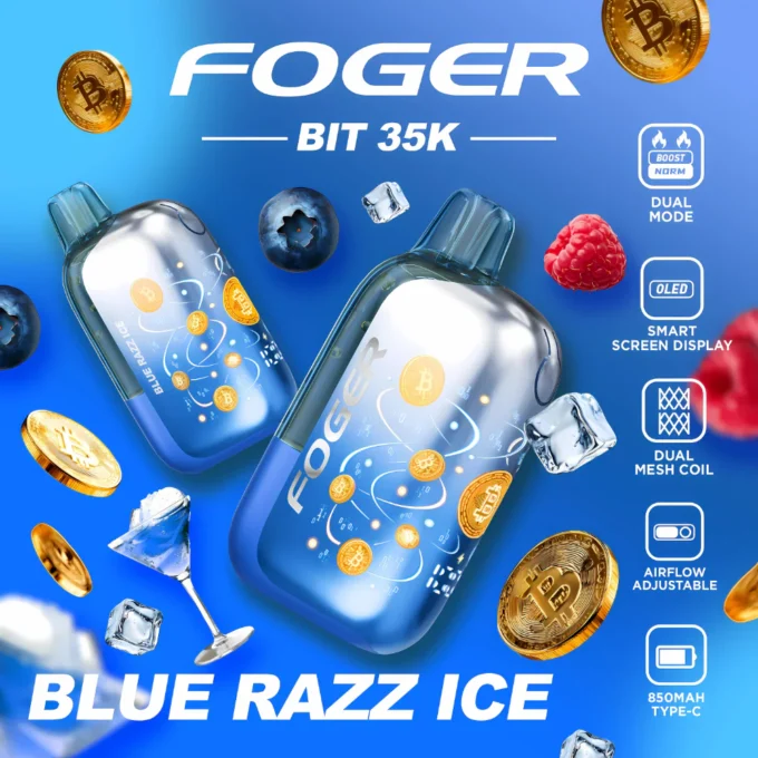 Blue Razz Ice – Foger Bit 35K Puffs - Image 3